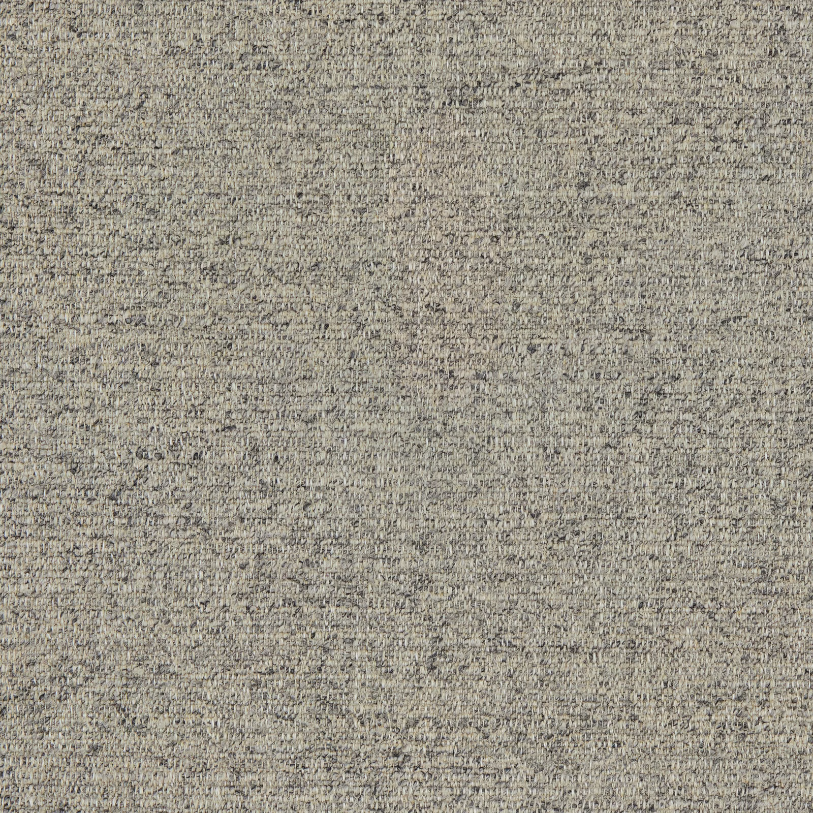Close-up of cool ash-grey plain weave with fine charcoal flecks and tactile texture