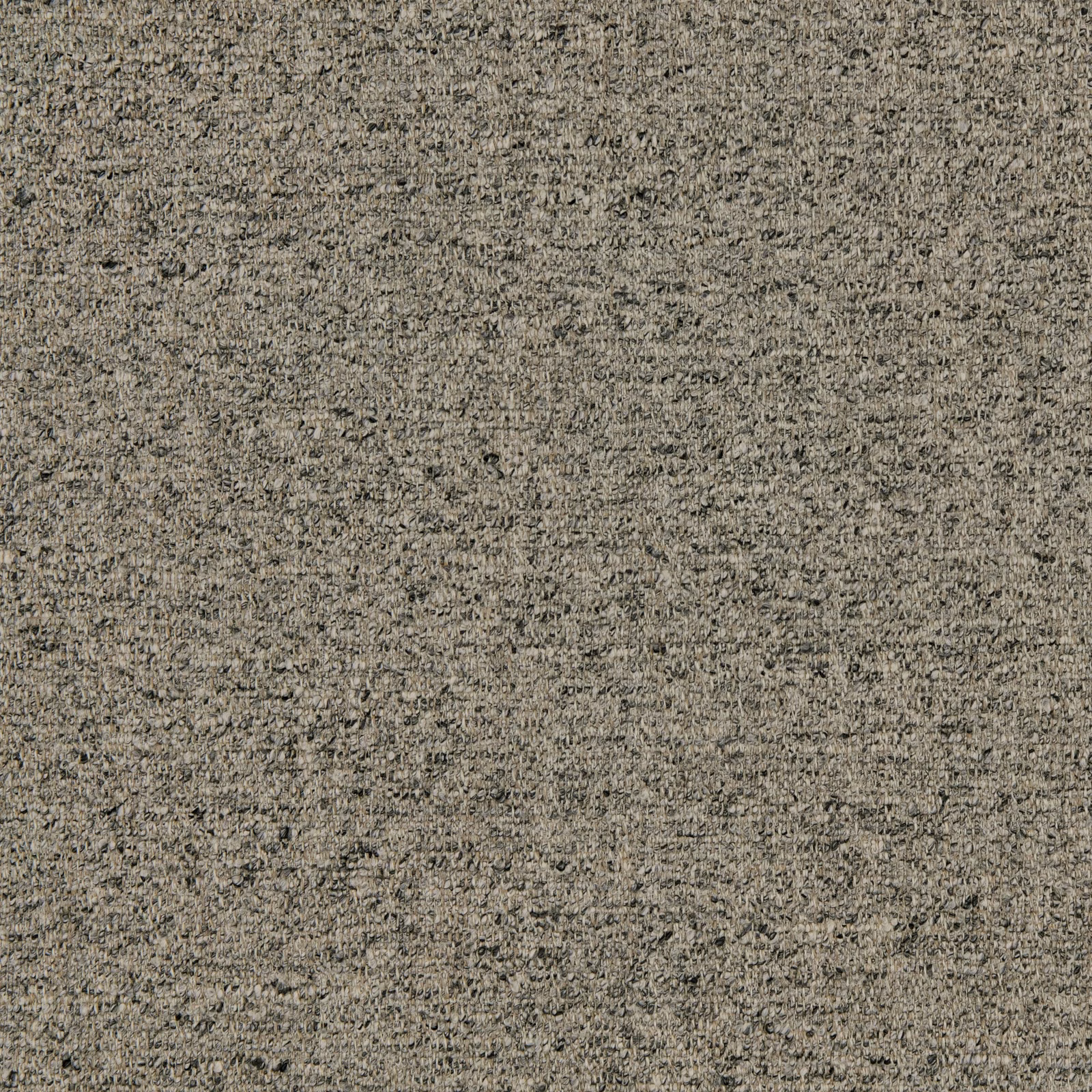 Mottled iron-grey upholstery weave with taupe flecks and a softly nubby surface