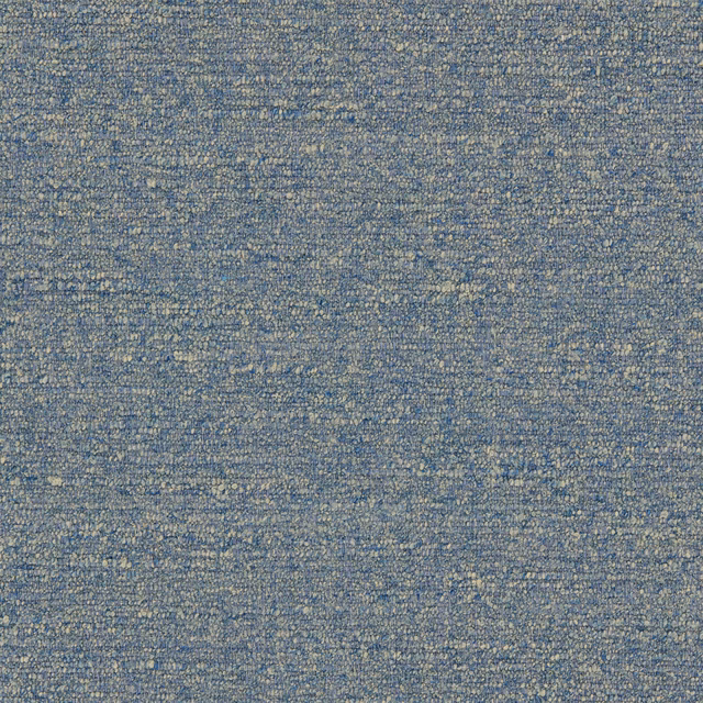 Close-up of marine blue woven fabric with pale grey, stone and lilac flecks