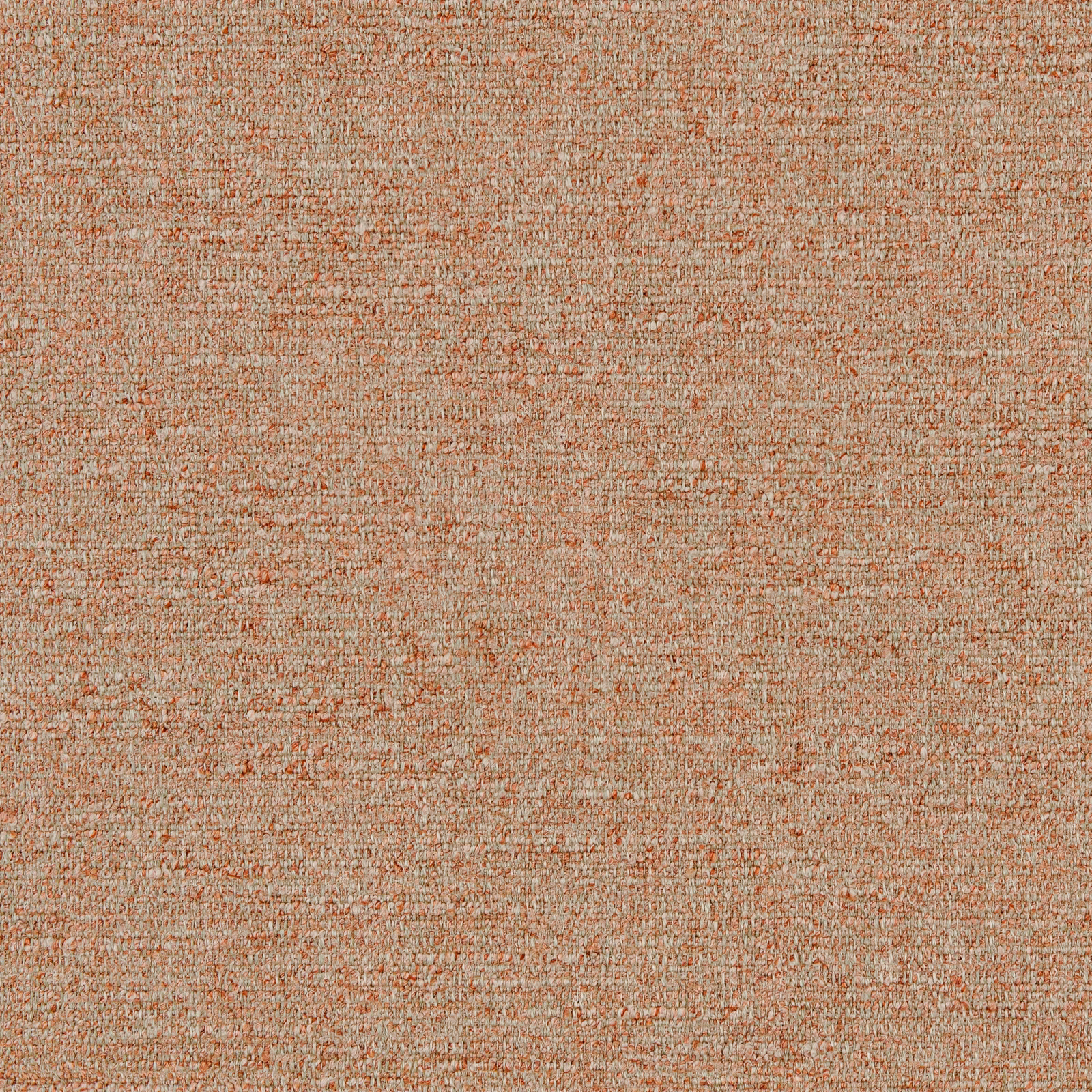 Muted salmon-pink woven upholstery fabric with fine pale flecking and horizontal texture