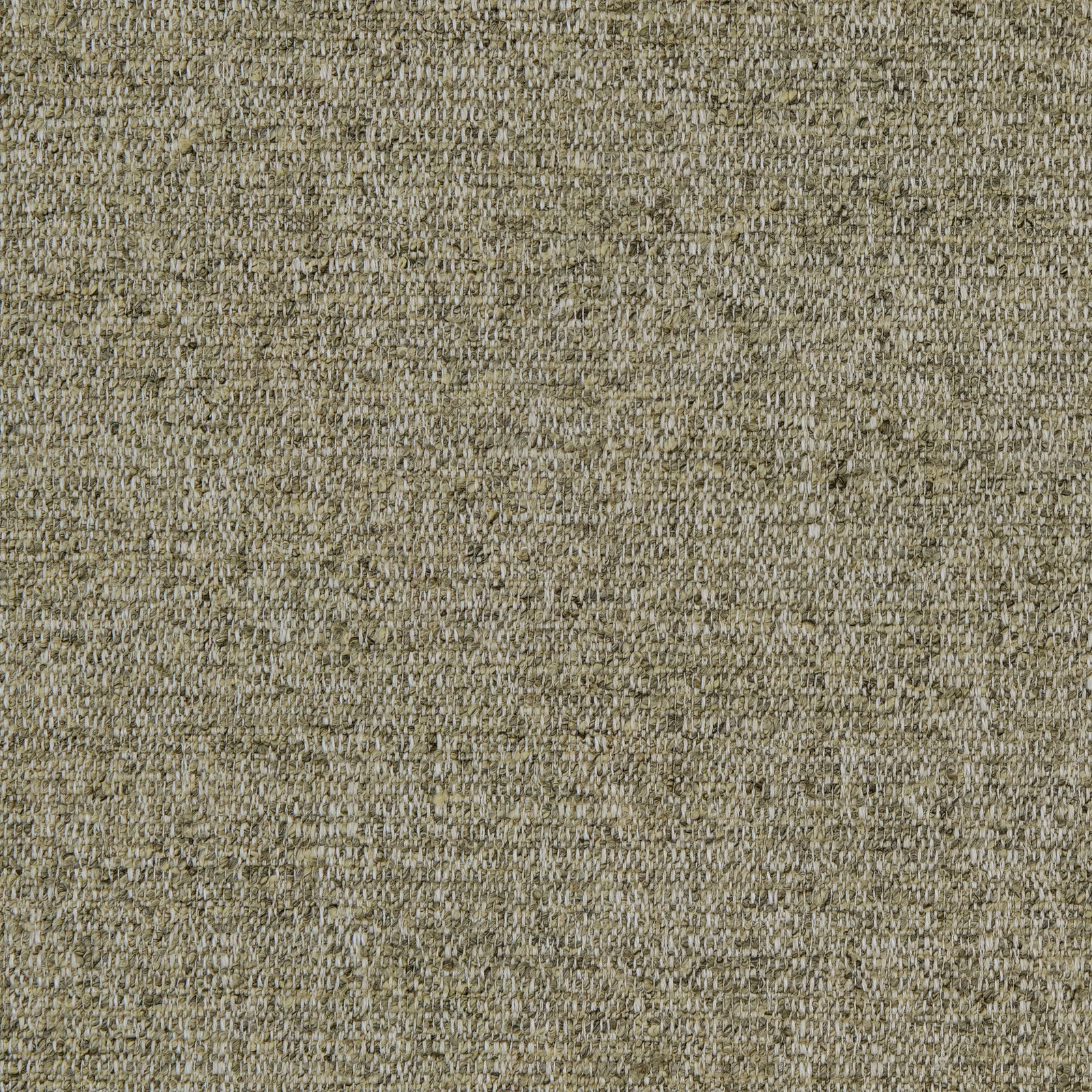Close-up of mottled khaki-taupe upholstery weave with cream and olive-grey flecks