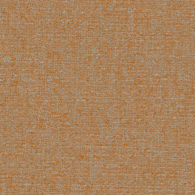 Warm terracotta woven upholstery with fine taupe and grey flecked texture