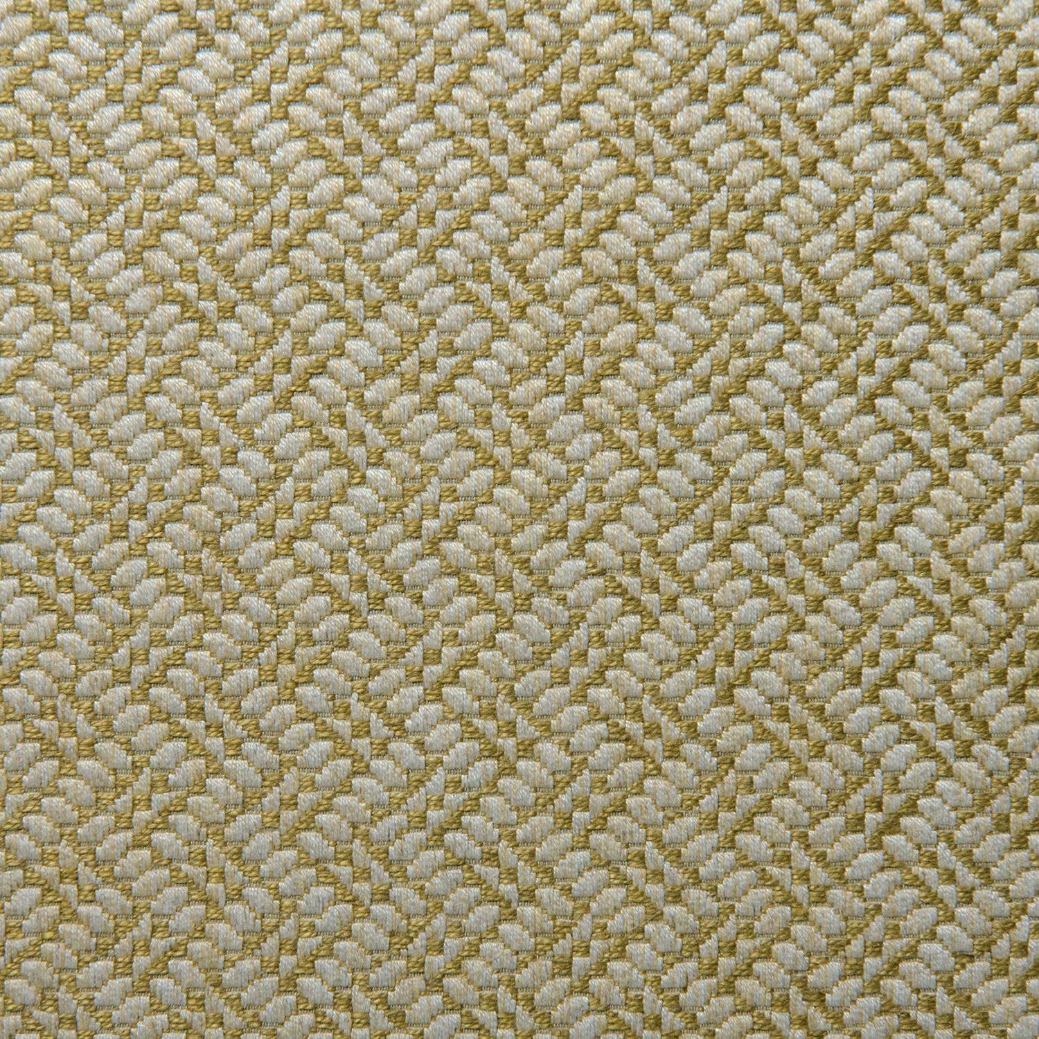 Pale stone and muted chartreuse small-scale zigzag geometric woven fabric texture