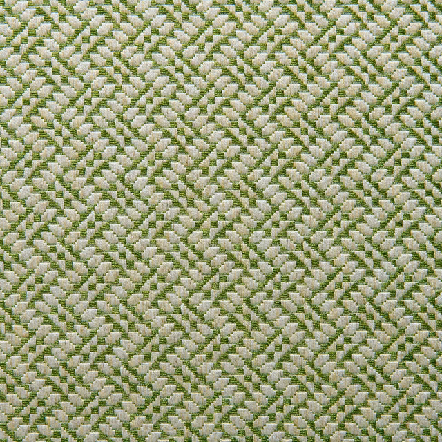 Small pear-green and cream diagonal geometric weave with a nubby woven texture