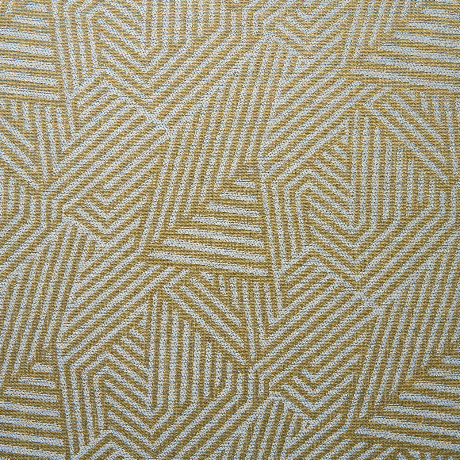 Muted olive and cream angular geometric weave with fine ribbed texture