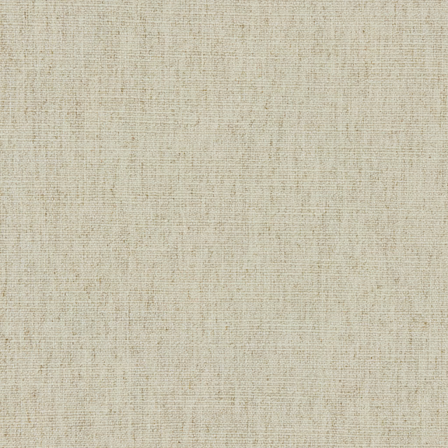 Close-up of warm ecru plain weave with fine beige-grey flecks and tactile texture