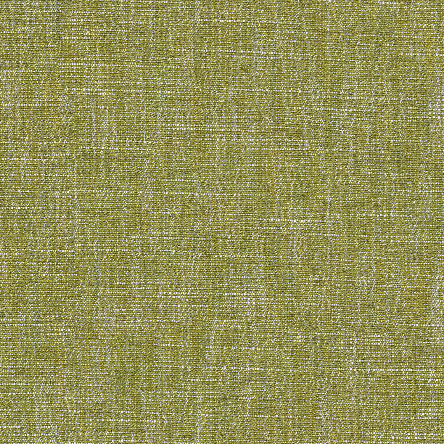 Close-up of muted lime-green woven upholstery with pale crosshatch flecks