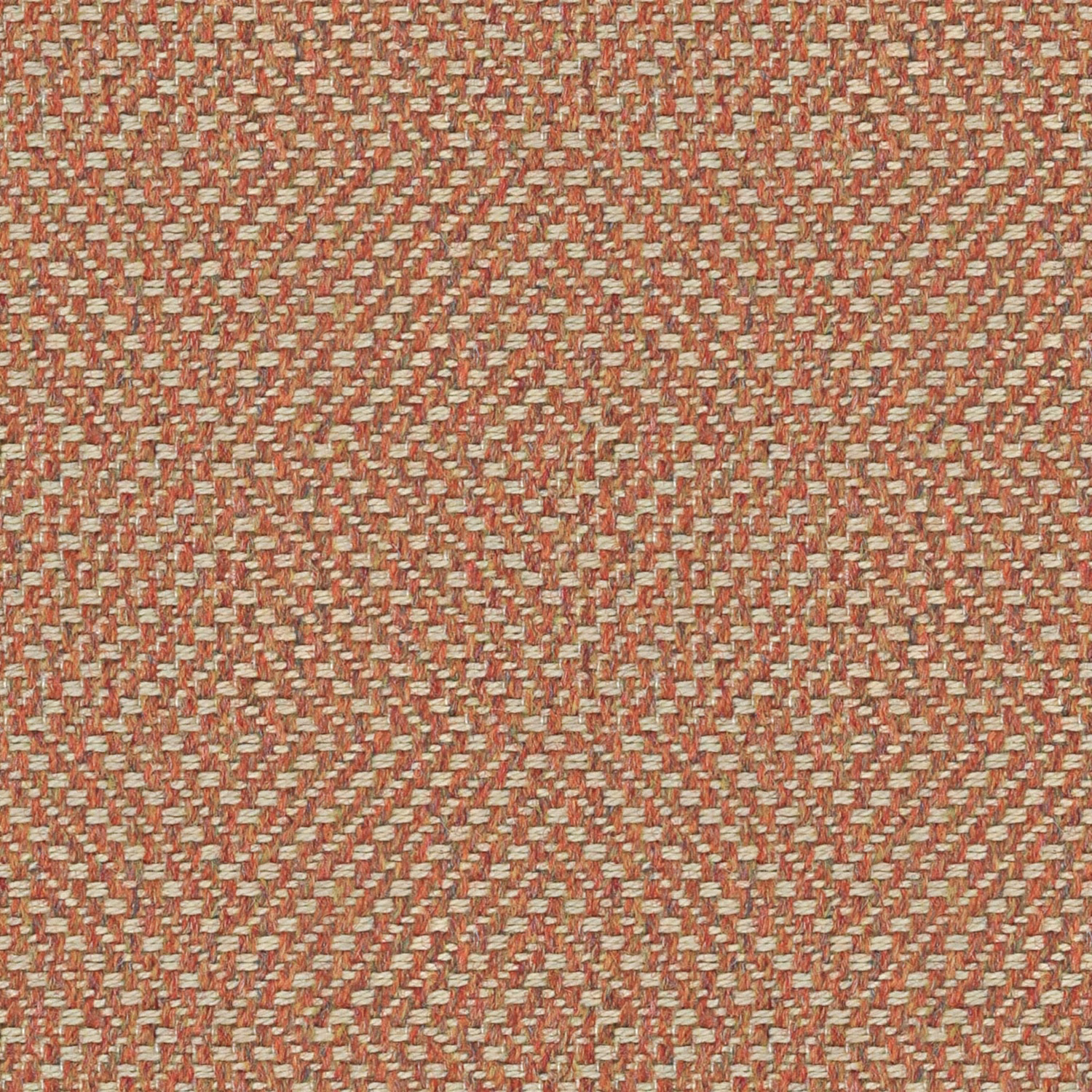 Close-up of Westray Brick's terracotta and cream broken geometric woven texture