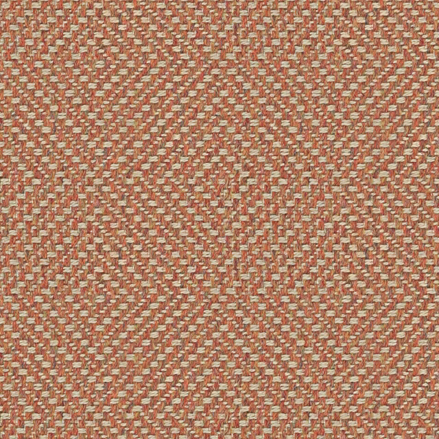 Close-up of Westray Brick's terracotta and cream broken geometric woven texture