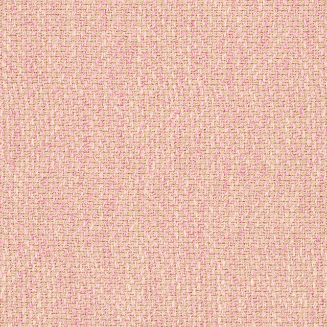Cotton-candy pink and cream woven geometric texture in close-up