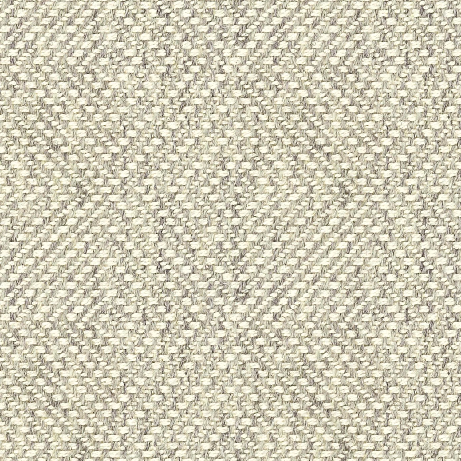 Close-up of dove-grey woven fabric with ivory flecks and subtle geometric texture
