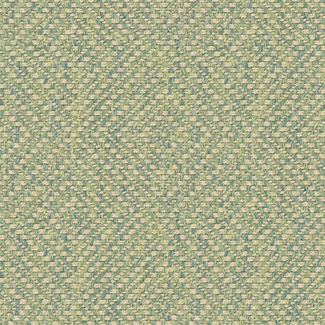 Close view of fern green and cream chevron-like flecks in a textured weave