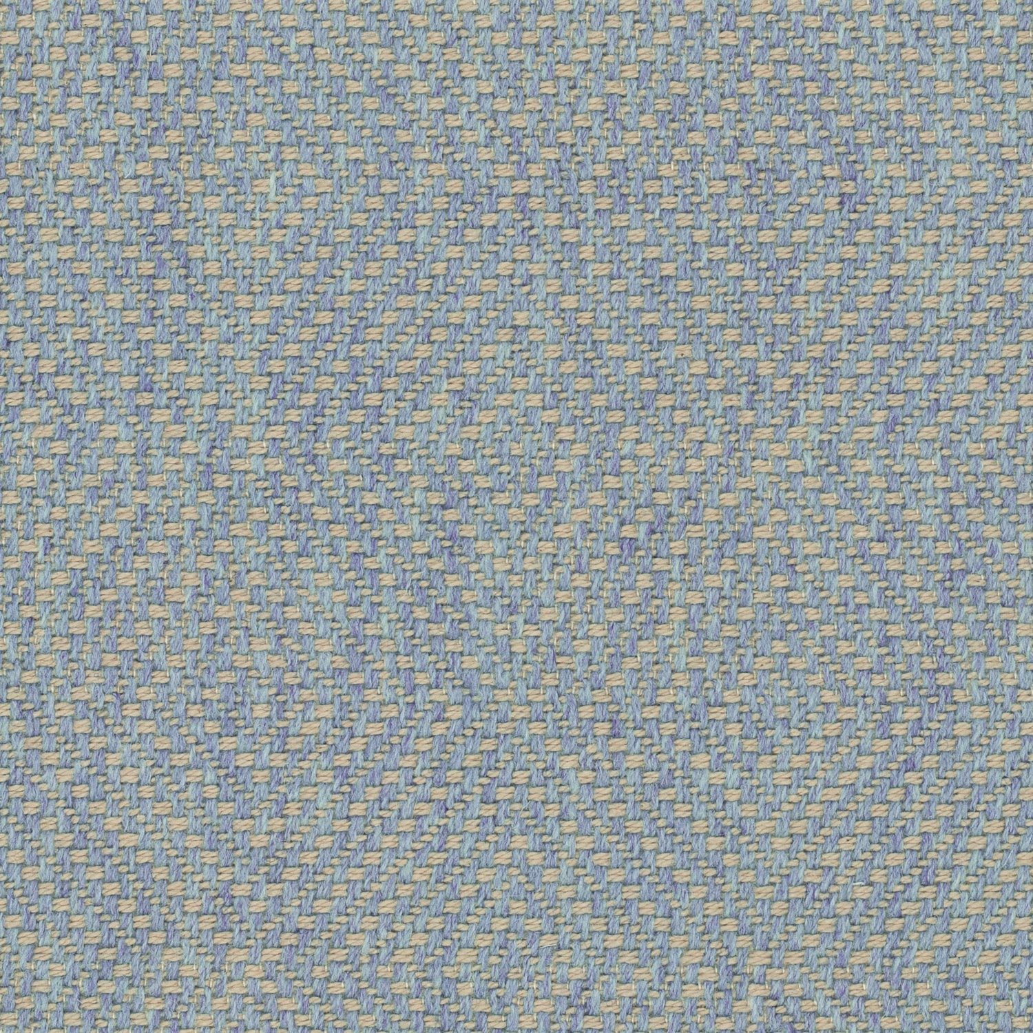 Muted lagoon-blue and lilac small geometric weave with warm flecks