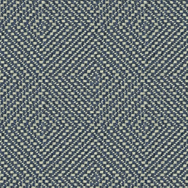 Cool ocean-blue woven fabric with pale grey broken geometric diagonal marks