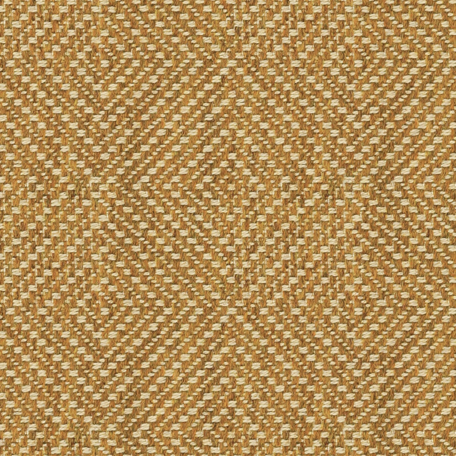 Ochre and tan woven fabric with broken diagonal geometric motifs