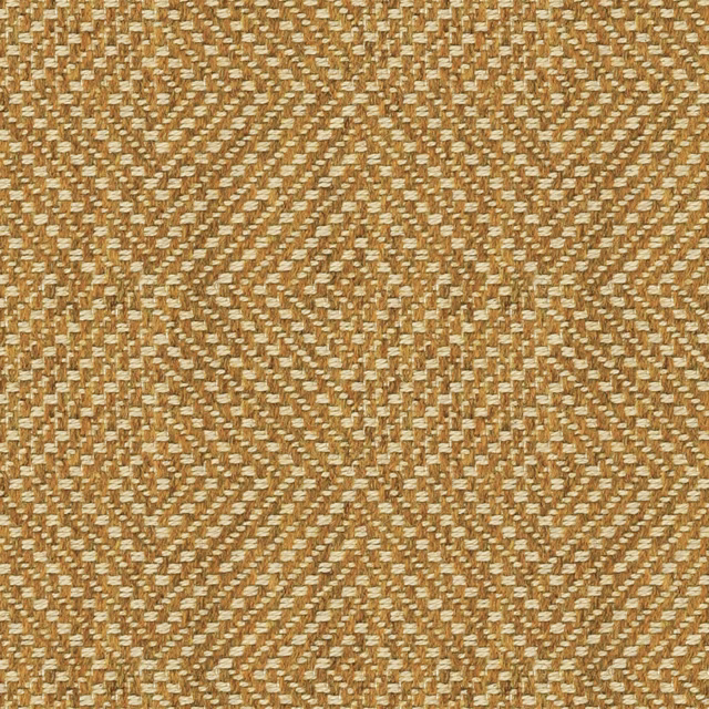 Ochre and tan woven fabric with broken diagonal geometric motifs