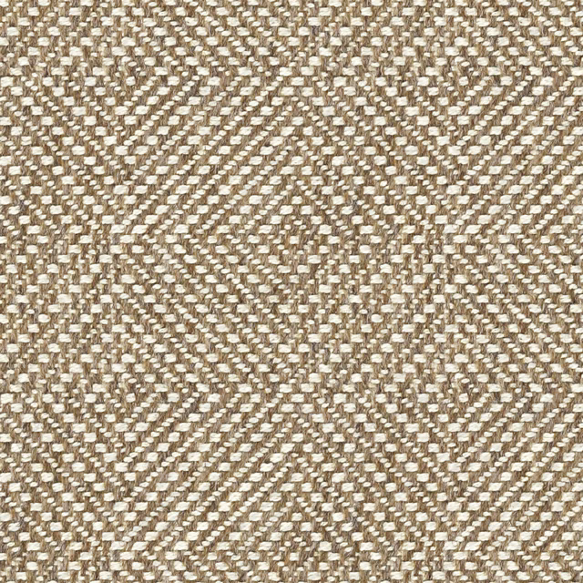 Warm peanut tan woven upholstery with cream flecks and angular geometric texture