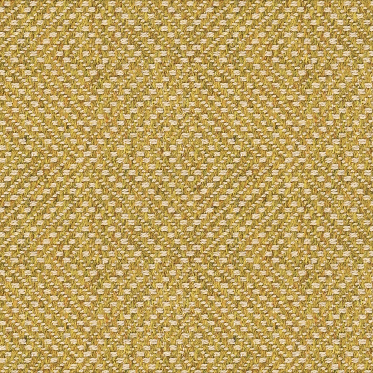 Saffron-gold woven fabric with cream and olive broken chevron texture