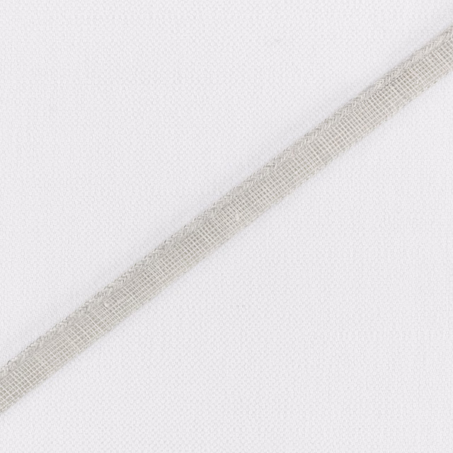 Pale silvery grey plain weave with fine crosshatch texture and diagonal band