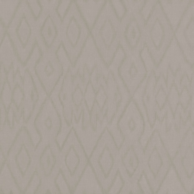 Pale stone woven fabric with subtle sage teardrop and diamond motifs