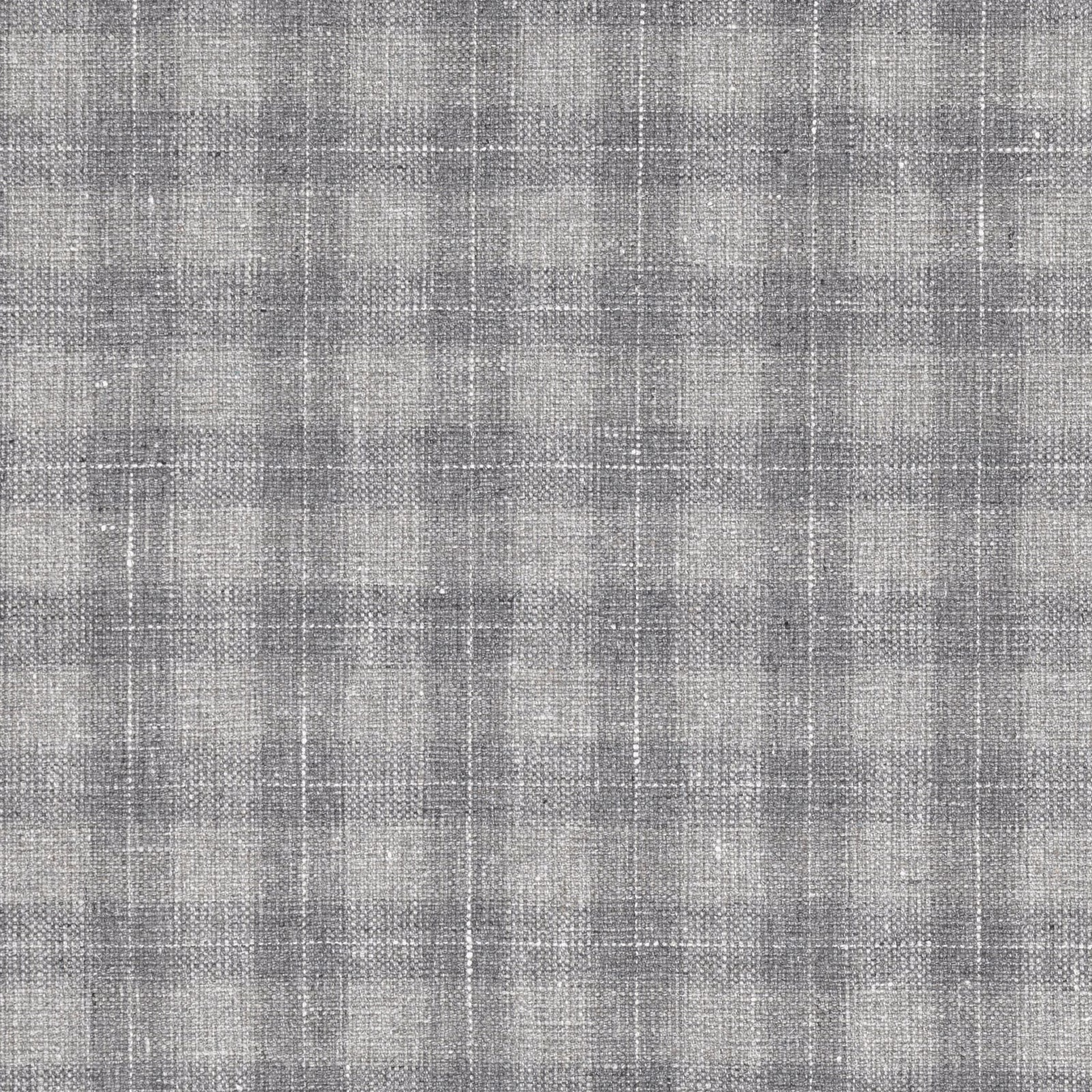 Cool aluminium-grey woven swatch with fine crosshatching and soft windowpane lines