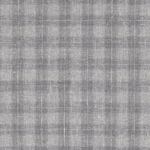 Cool aluminium-grey woven swatch with fine crosshatching and soft windowpane lines