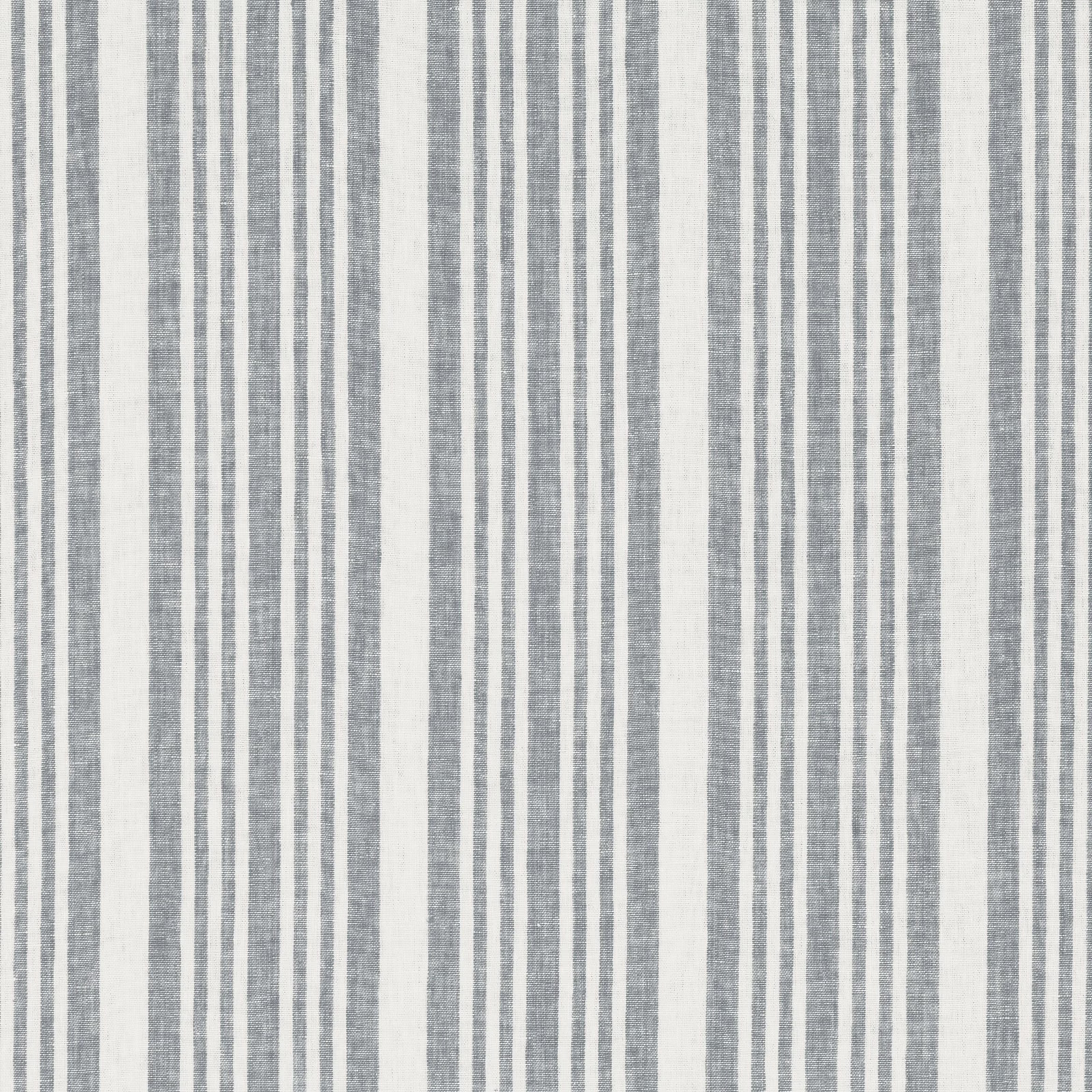 Pale dove-grey and ivory fabric with irregular vertical woven stripes
