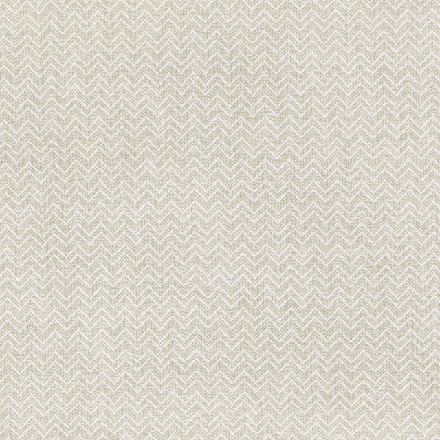 Pale greige woven fabric with a fine, tactile chevron zigzag