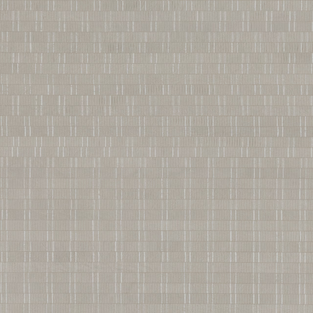 Soft almond-grey wallpaper with fine vertical grid-like woven-look lines