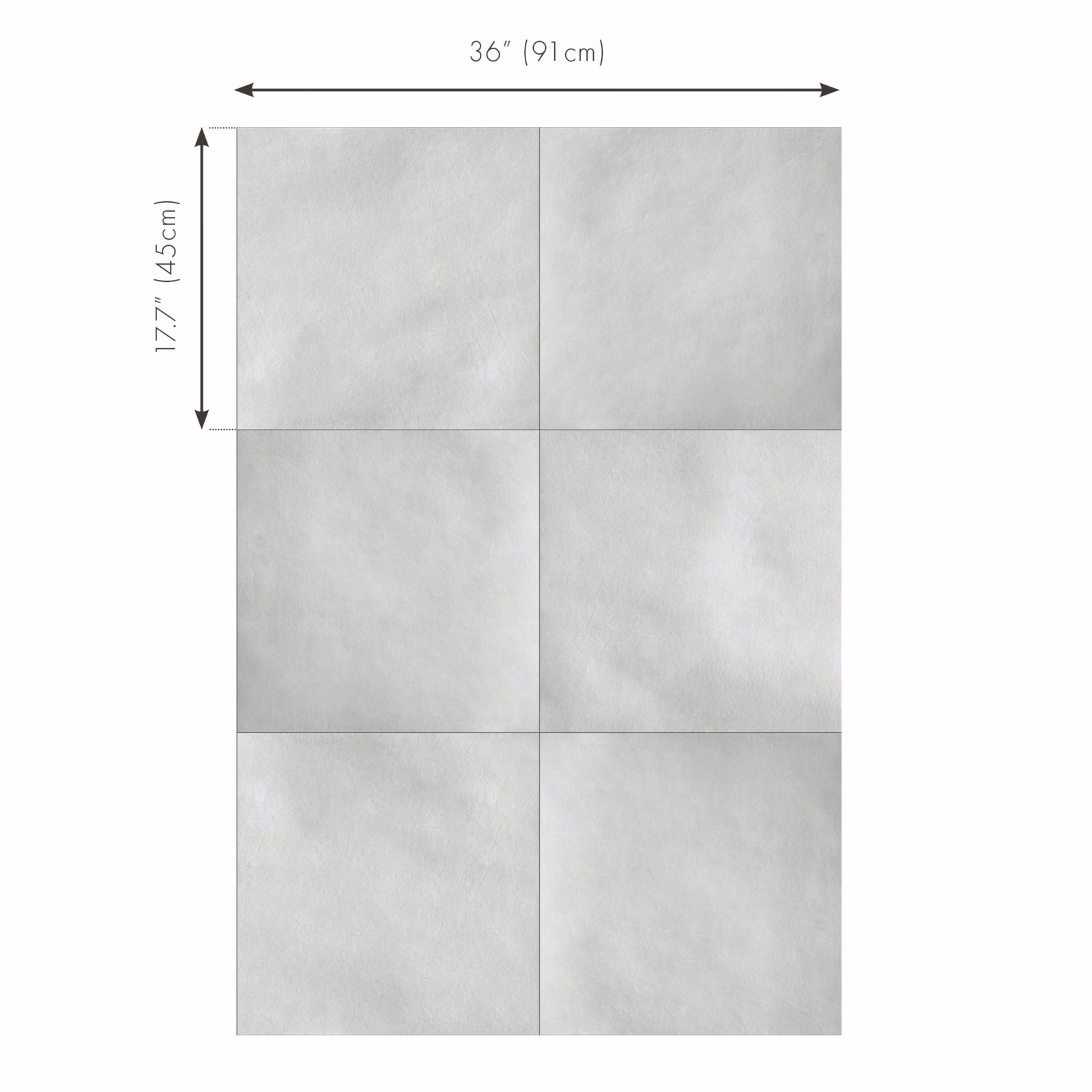 Pale silvery-grey wallpaper with softly mottled, cloudy tonal panels