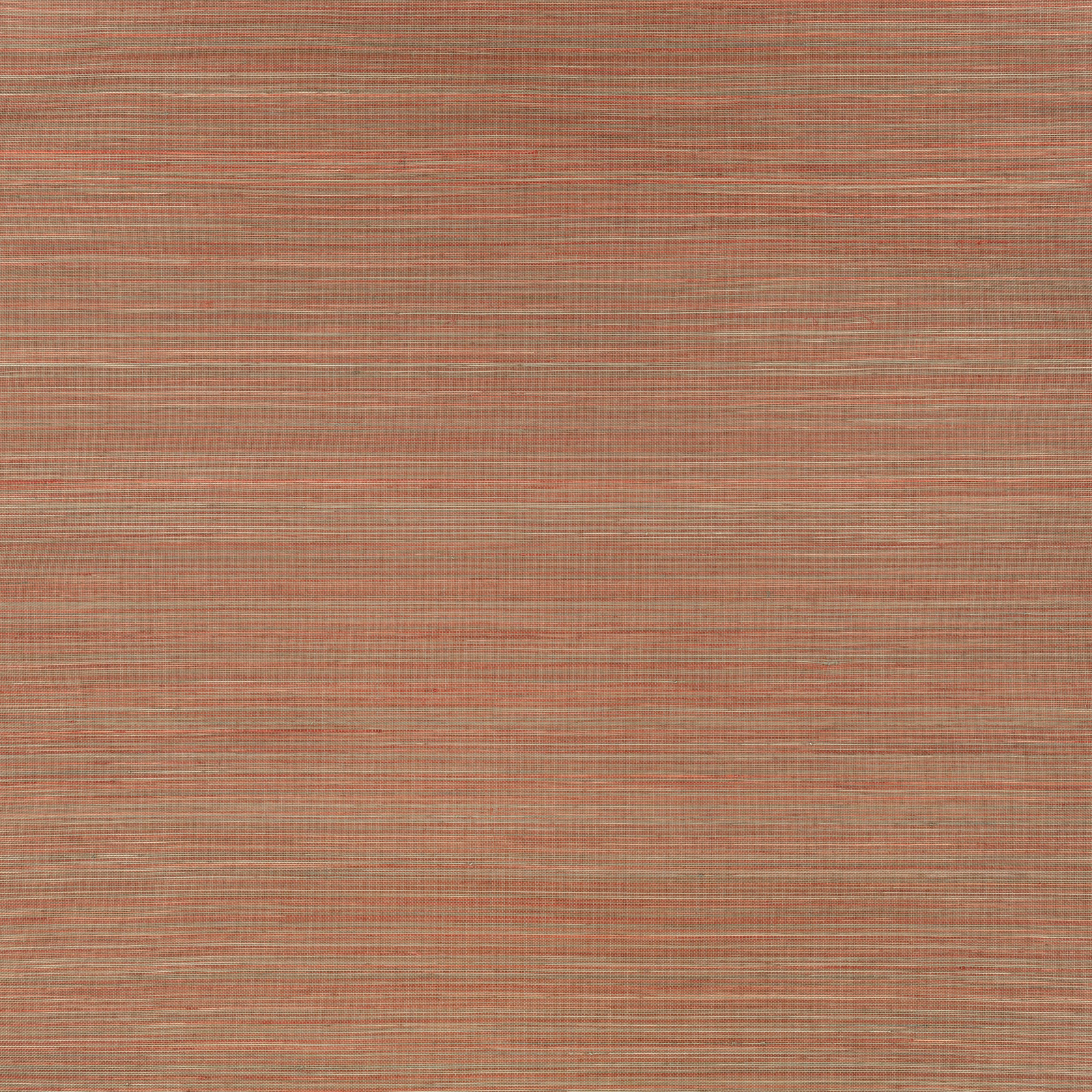 Muted Berber red wallpaper with fine taupe horizontal striations and subtle texture