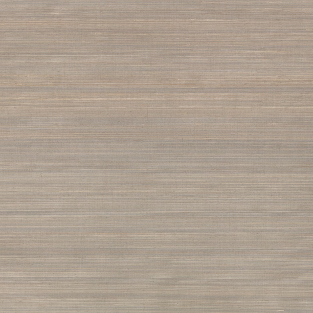 Muted French grey wallpaper with fine horizontal taupe and beige striations