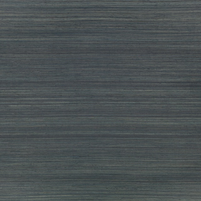 Dark ocean blue-grey wallcovering with fine, closely layered horizontal striations