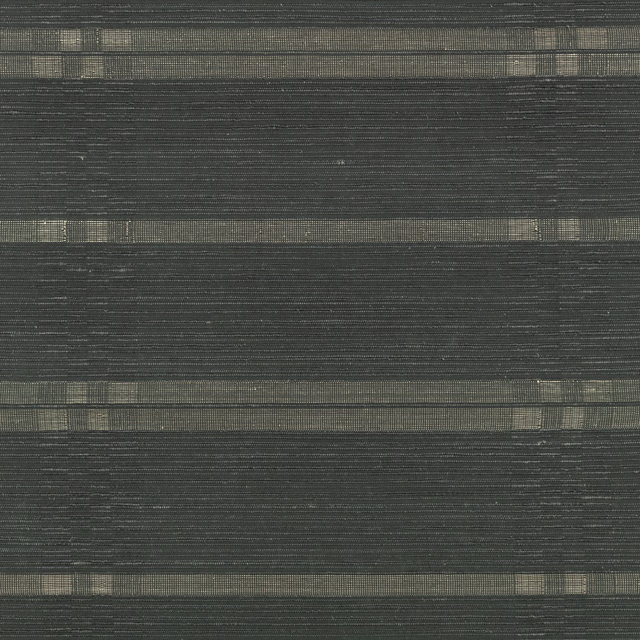 Deep indigo-grey wallcovering with fine striations and irregular horizontal bands