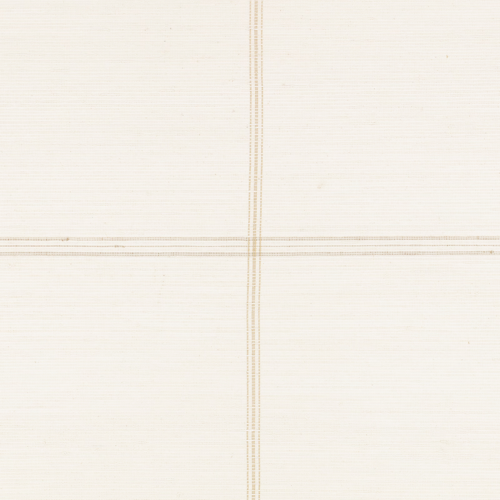 Warm ivory wallpaper with fine texture and delicate intersecting beige linear bands