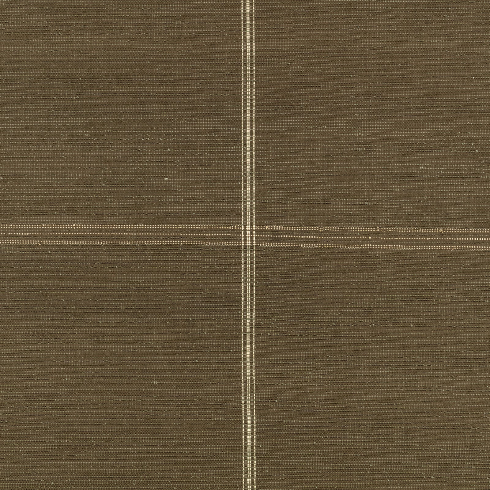 Deep taupe-brown wallpaper with fine horizontal texture and pale intersecting lines