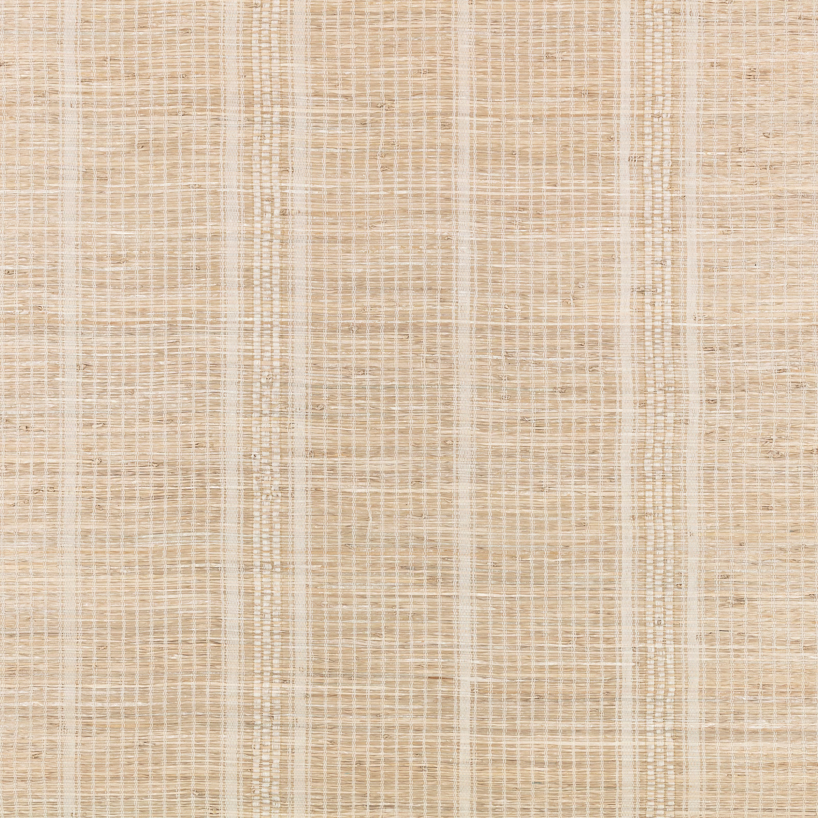 Warm whitewash wallpaper with irregular beige vertical lines and fine crosshatched texture