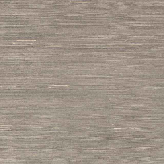 Taupe-grey wallpaper with fine horizontal lines and scattered pale dashes