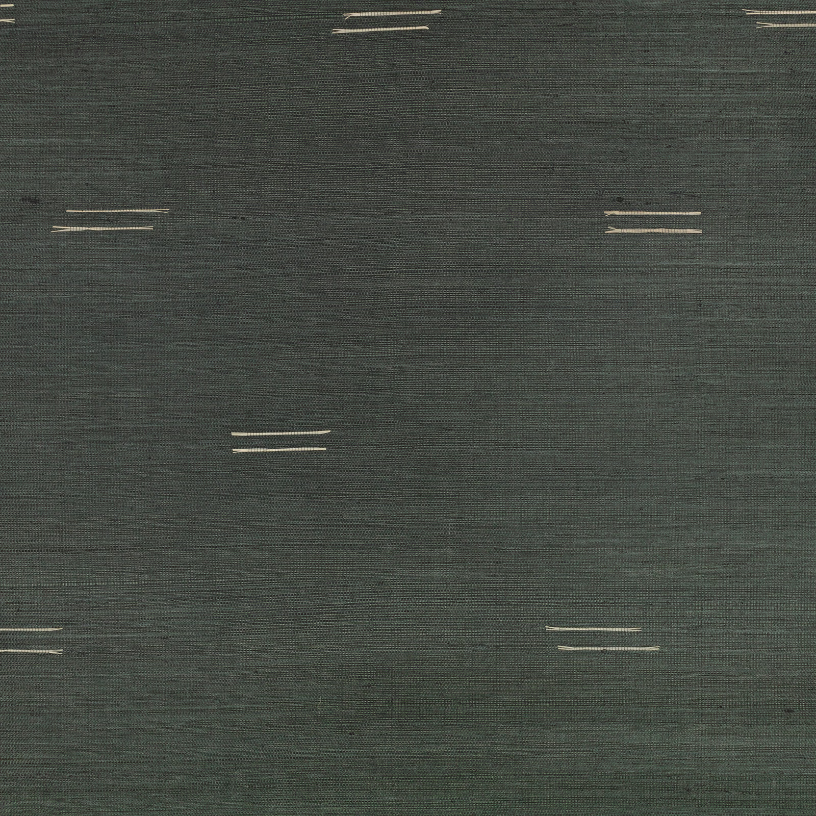 Dark blue-green charcoal wallcovering with horizontal grain and paired muted gold lines