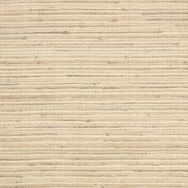 Warm cream wallpaper with fine irregular taupe horizontal striations and weathered texture