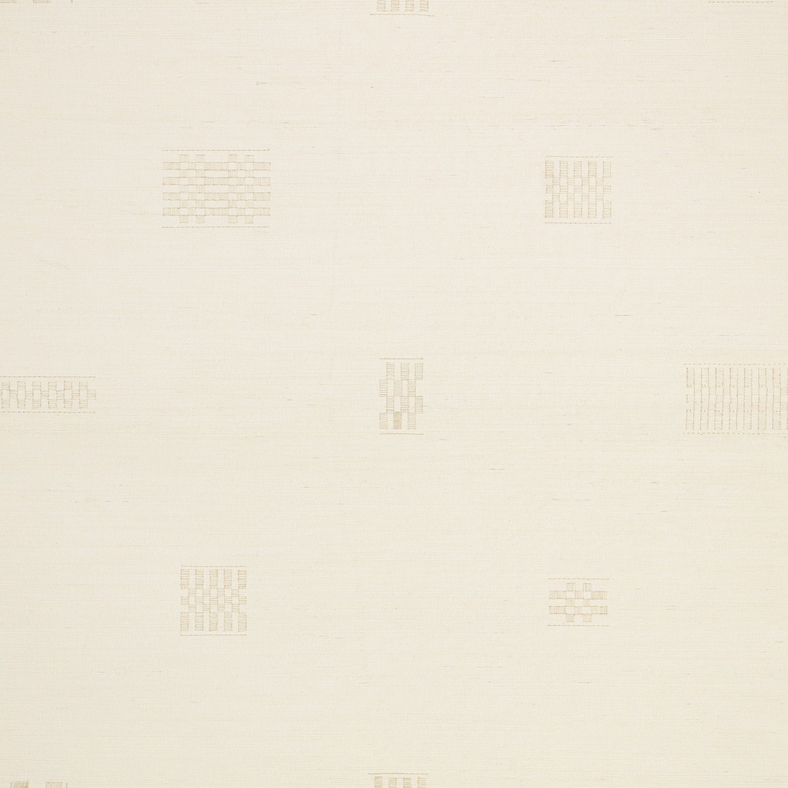 Warm alabaster wallpaper with faint beige geometric tile motifs on a pale textured ground