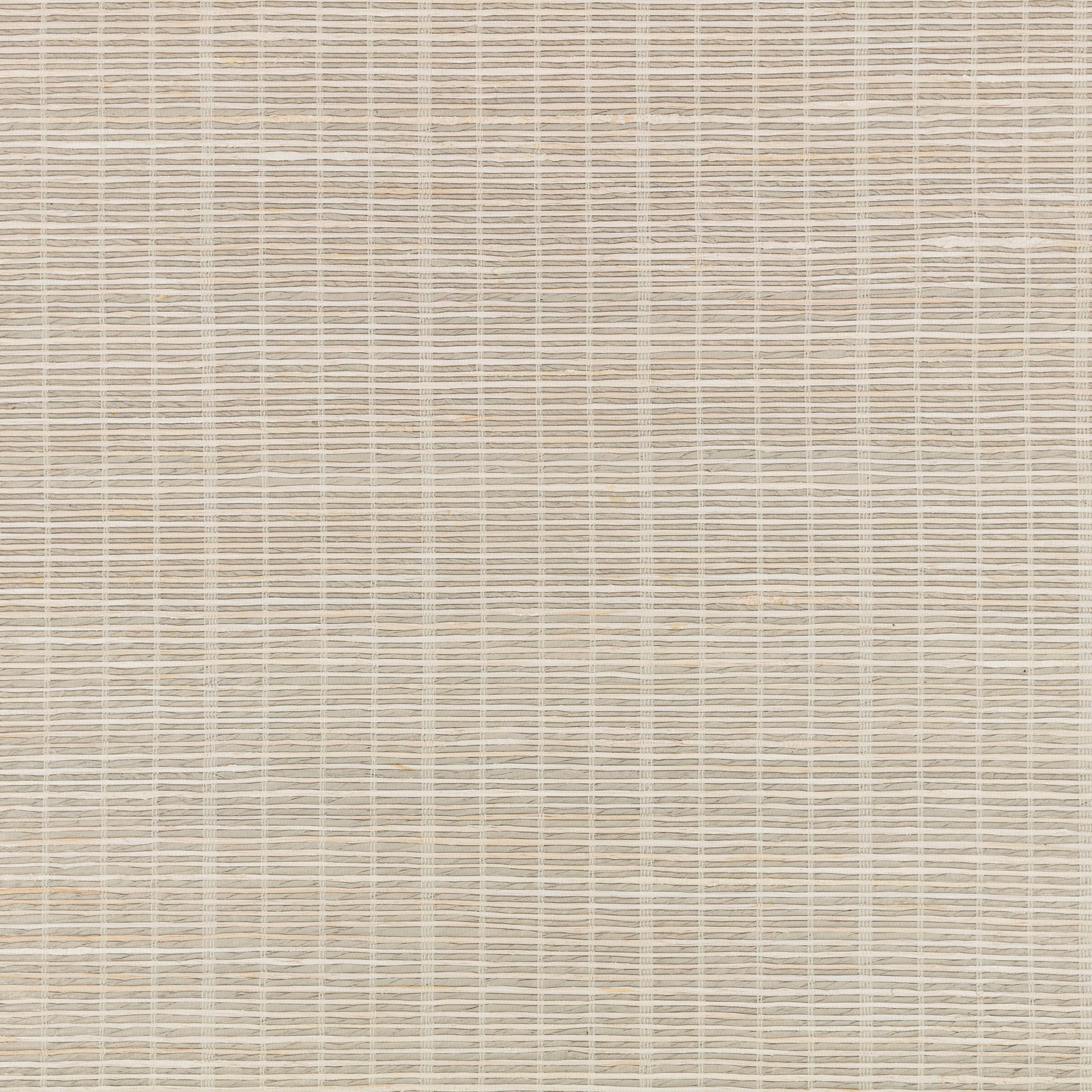 Powder beige wallpaper with fine horizontal striations and a subtle vertical grid