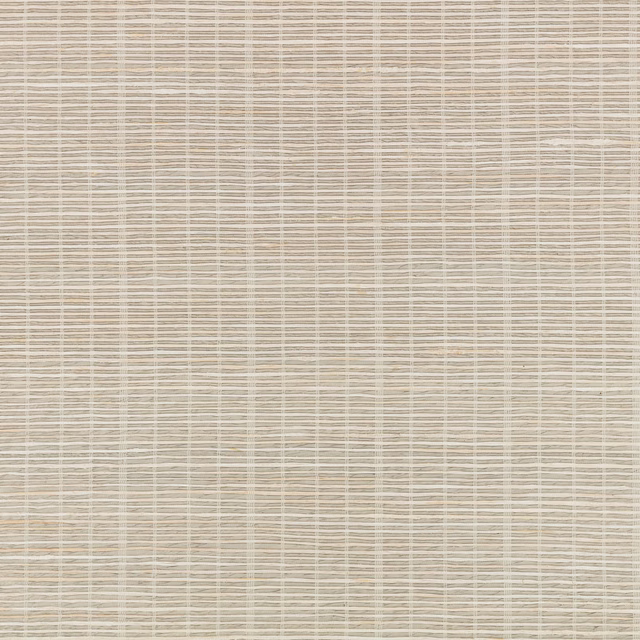 Powder beige wallpaper with fine horizontal striations and a subtle vertical grid