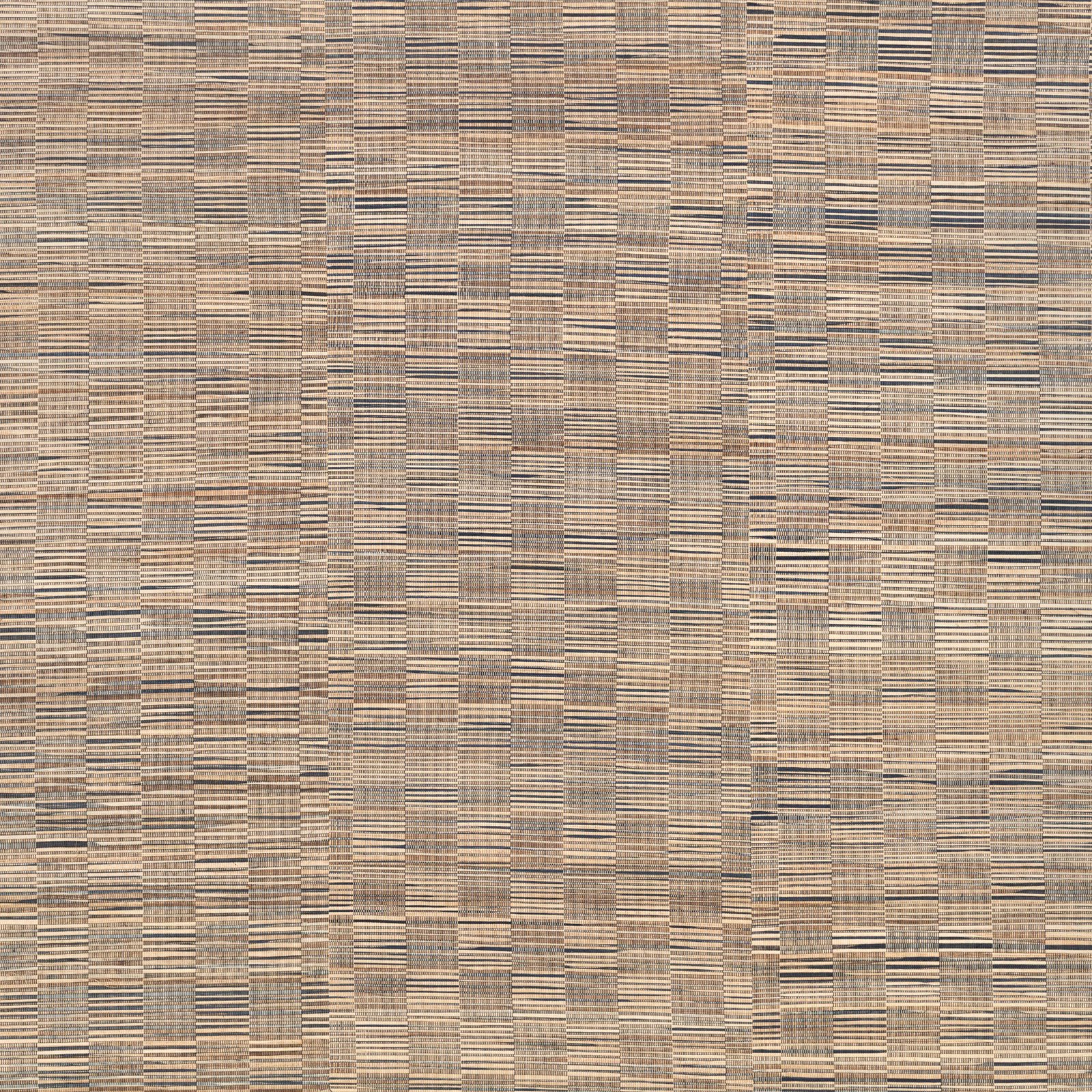 Warm taupe-beige Iznik wallcovering with fine horizontal lines and irregular woven-look blocks