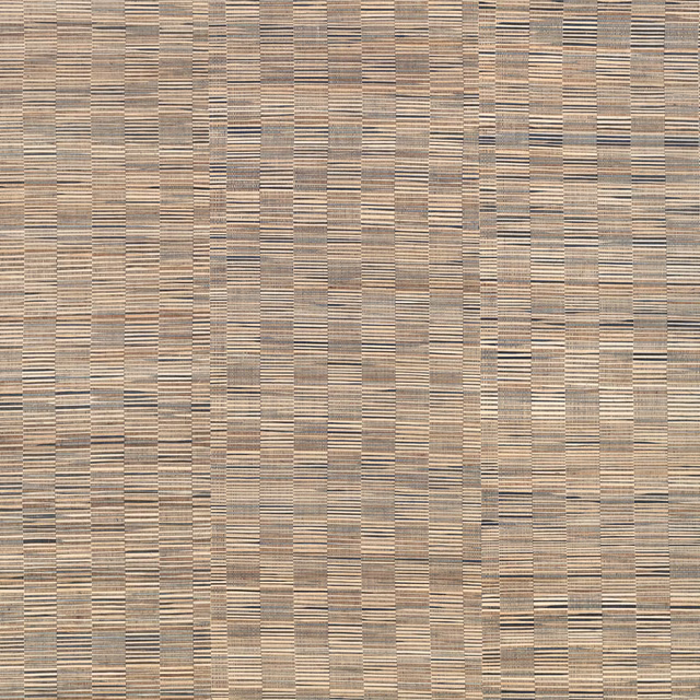 Warm taupe-beige Iznik wallcovering with fine horizontal lines and irregular woven-look blocks