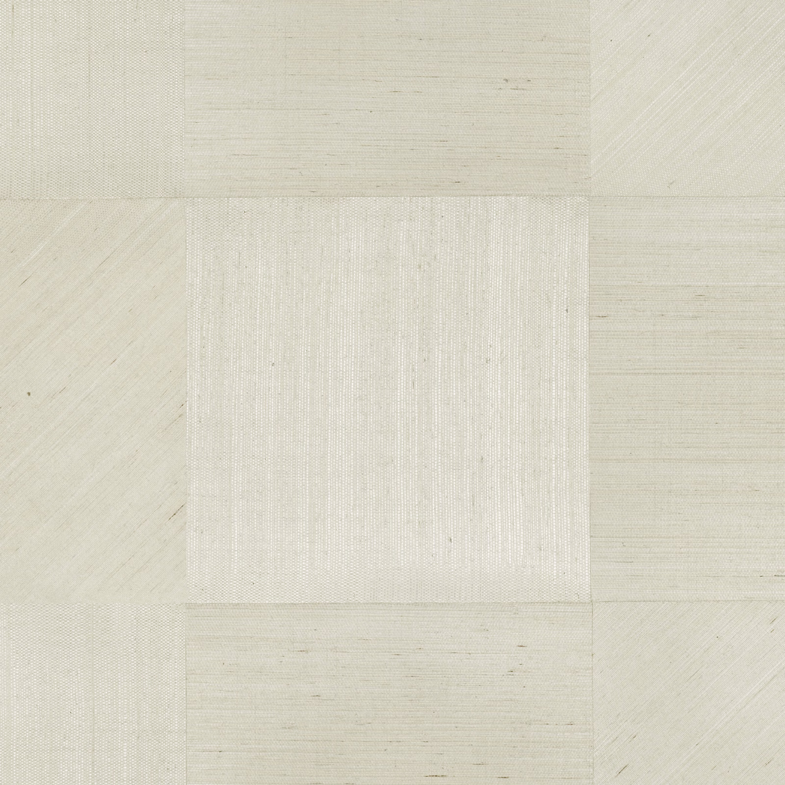Pale shell wallpaper with square panels and fine horizontal and diagonal linear textures