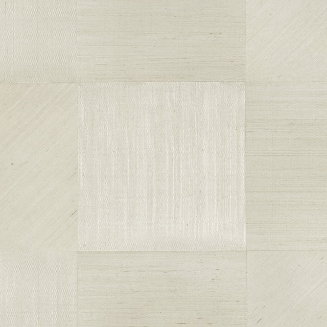 Pale shell wallpaper with square panels and fine horizontal and diagonal linear textures