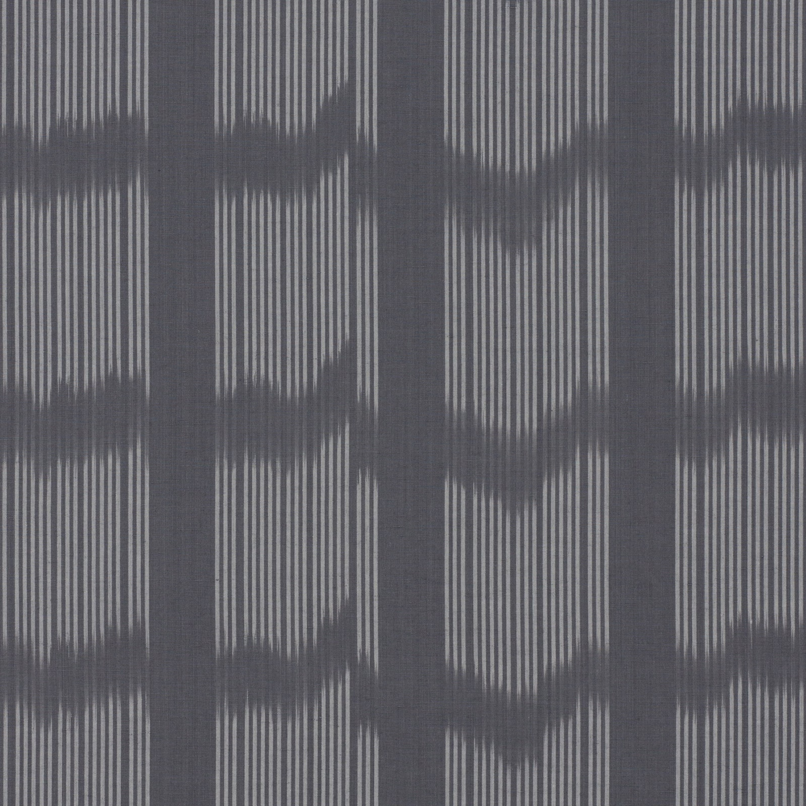 Deep elephant-grey fabric with fine vertical stripes and blurred geometric bands