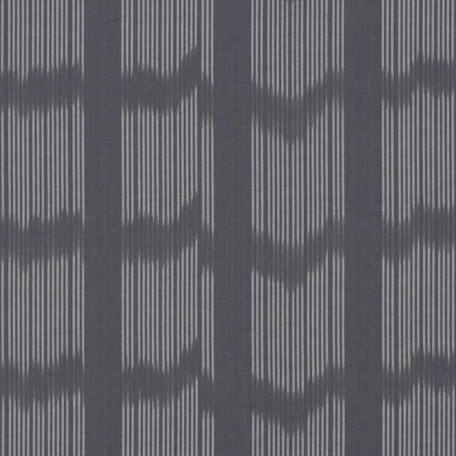 Deep elephant-grey fabric with fine vertical stripes and blurred geometric bands