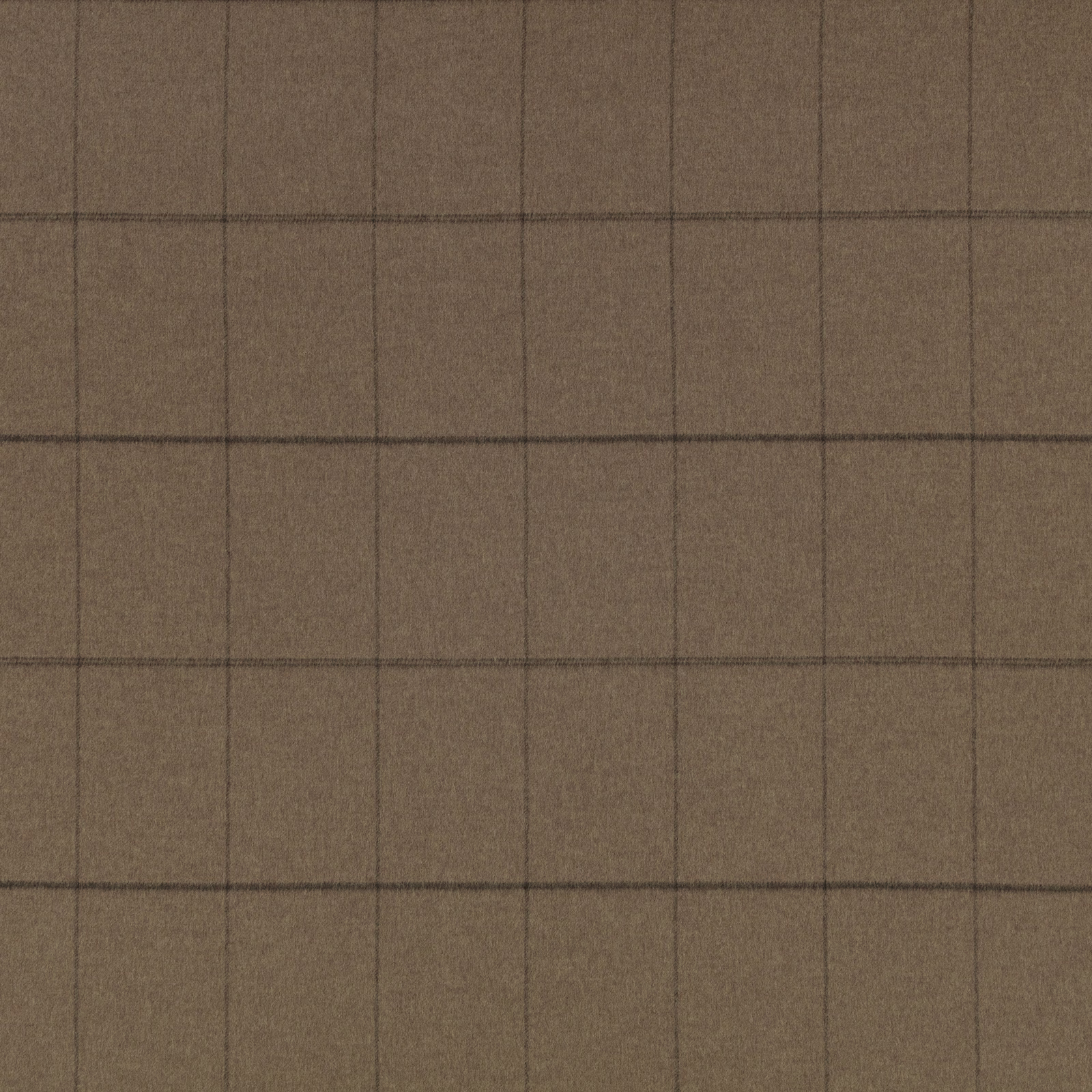 Warm chestnut hazel textile with dark windowpane grid and softly grainy weave